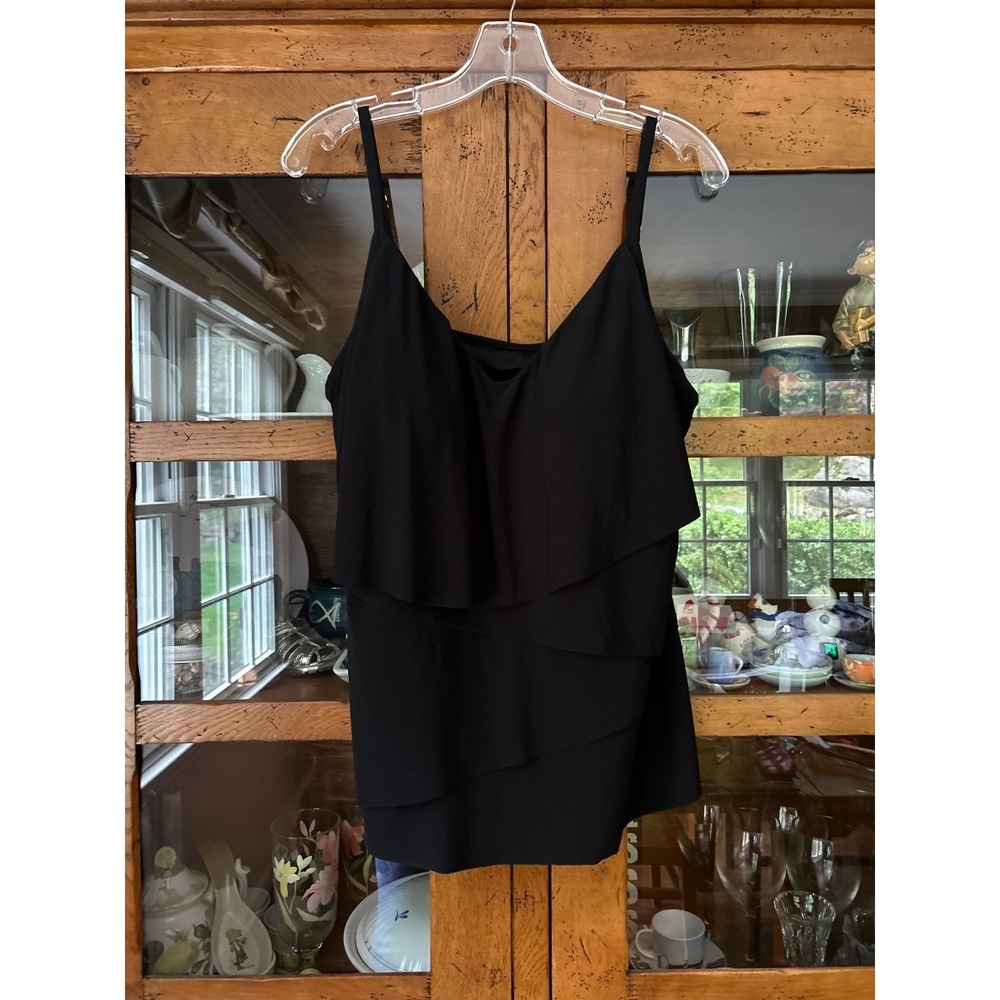 Magicsuit Black Chloe Tankini Top Swim Top Wireless Padded Bra Size US 16